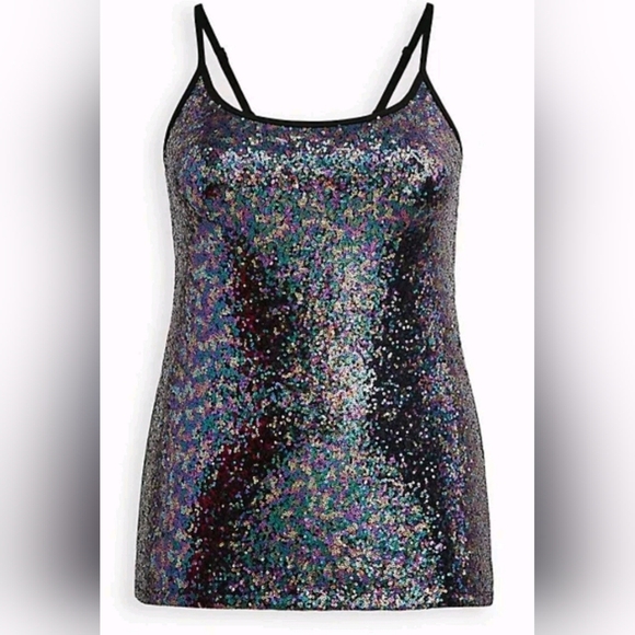 Torrid Size 1 Mermaid Sequin Top - Picture 8 of 10